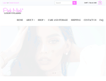 Tablet Screenshot of pinkminklashes.com